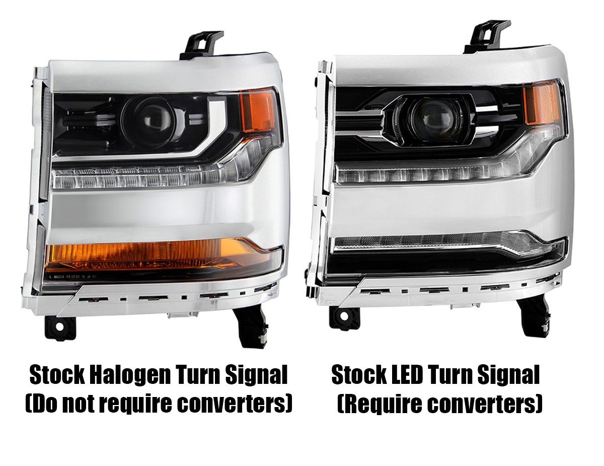 16-18 Chevrolet Silverado 1500 LUXX Series LED Projector Headlights Alpha Black - Upgrade Your Truck's Lighting for Night Driving & Off-Road Adventures
