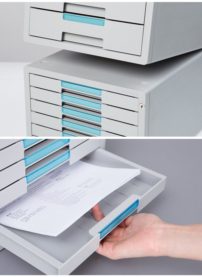 System 1126K 6-Drawer Flat File Cabinet with Index Key Lock - Secure Document Storage for Office & Home Organization