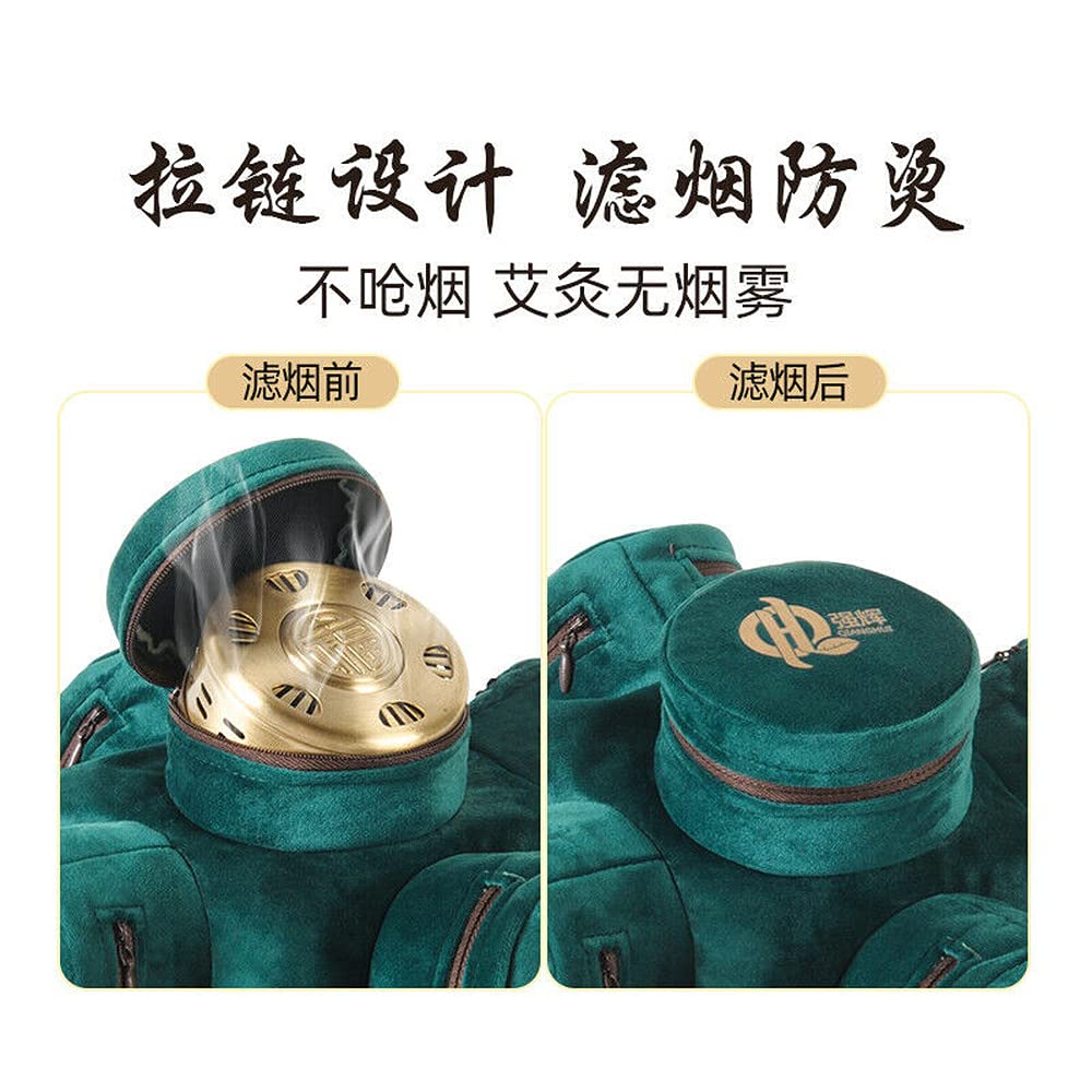 Portable Moxibustion Box - Copper Moxa Therapy Tool with Wormwood for Head & Body Pain Relief - Perfect for Home Use, Relaxation & Traditional Chinese Medicine Therapy