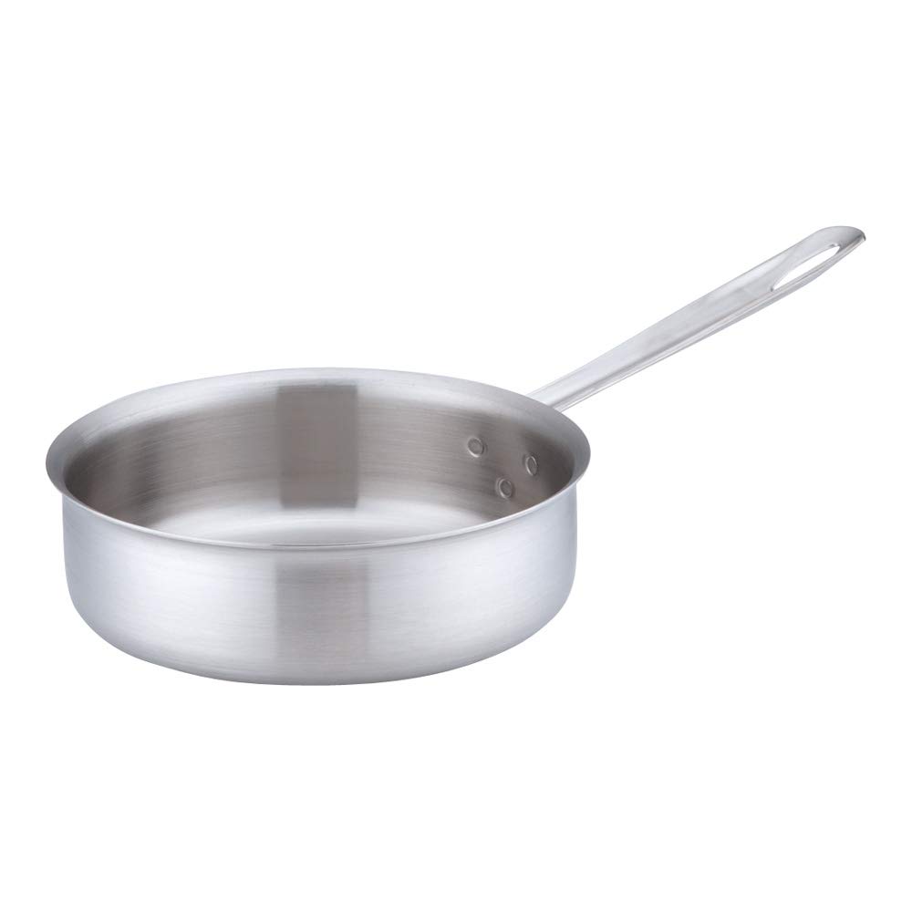Endoshoji TKG ASTH503 Single Handle Stainless Steel Deep Stew Pot - 0.8 QT (21cm) Triple Layer Induction Compatible Cookware for Home & Restaurant Use - Perfect for Soups, Stews & Slow Cooking