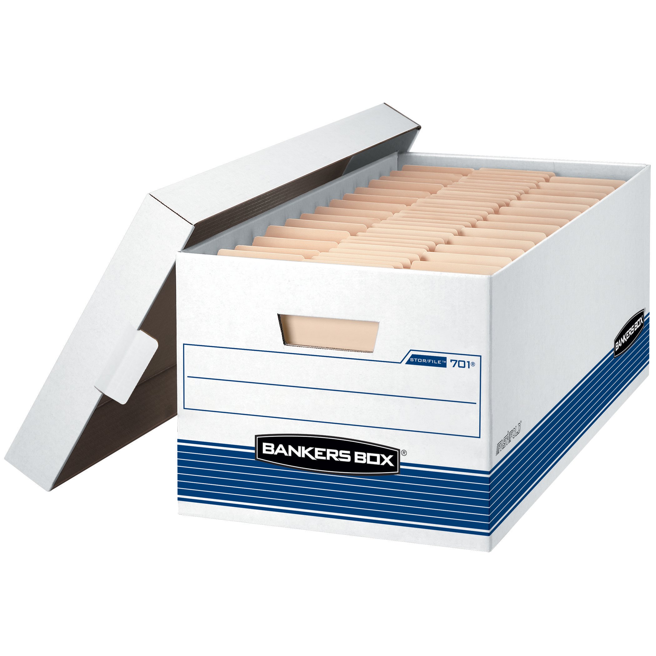 Bankers Box 00701 & 0076315 Letter/Legal Storage Boxes with Lift-Off Lids - 12 Pack + 20 Pack for Office Document Organization, File Storage & Moving Supplies