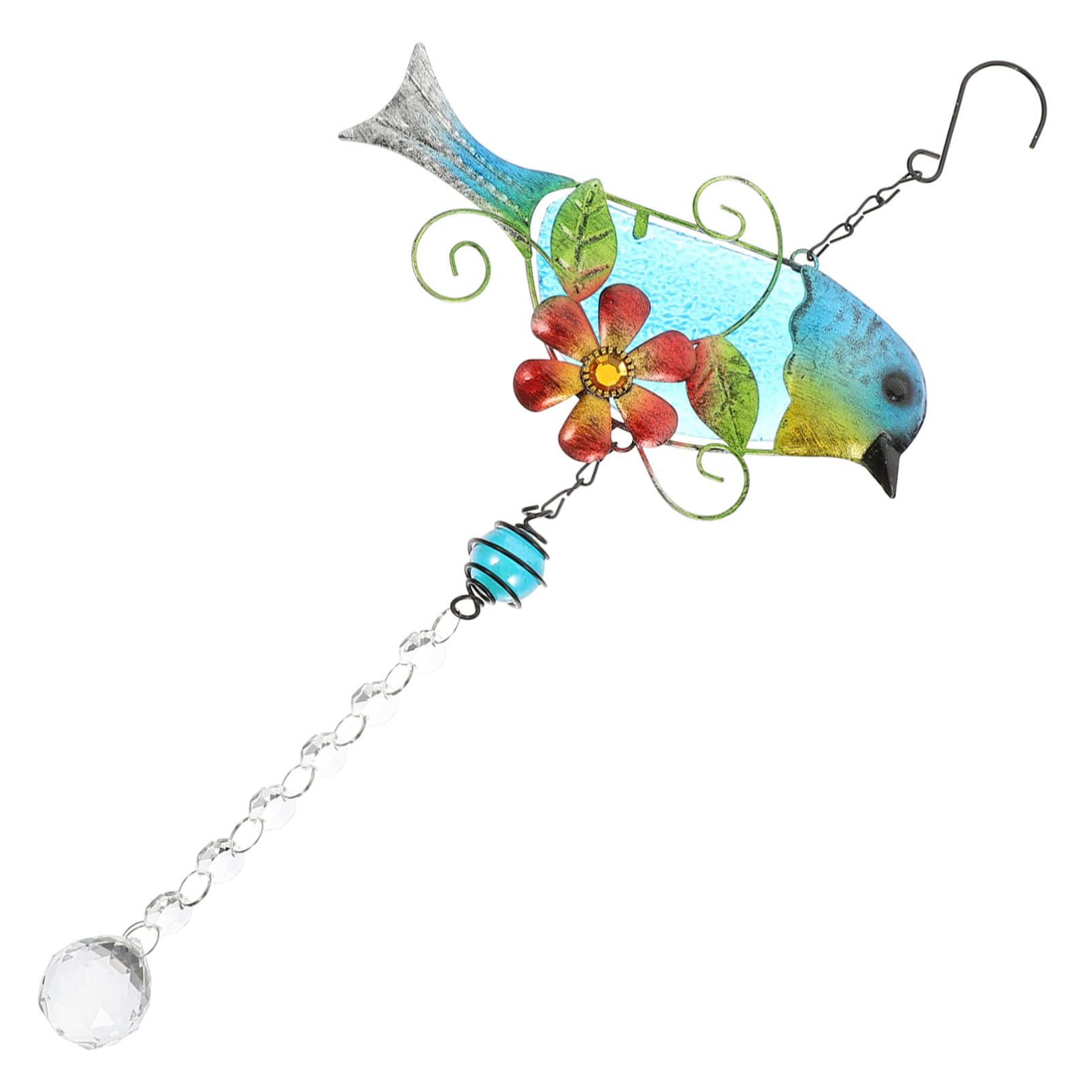 Crystal Hanging Bird Prism Chandelier - Stained Glass Window Pendants with Flying Bird Figurines for Home Decor | Perfect for Living Room, Bedroom & Garden Sun Catchers