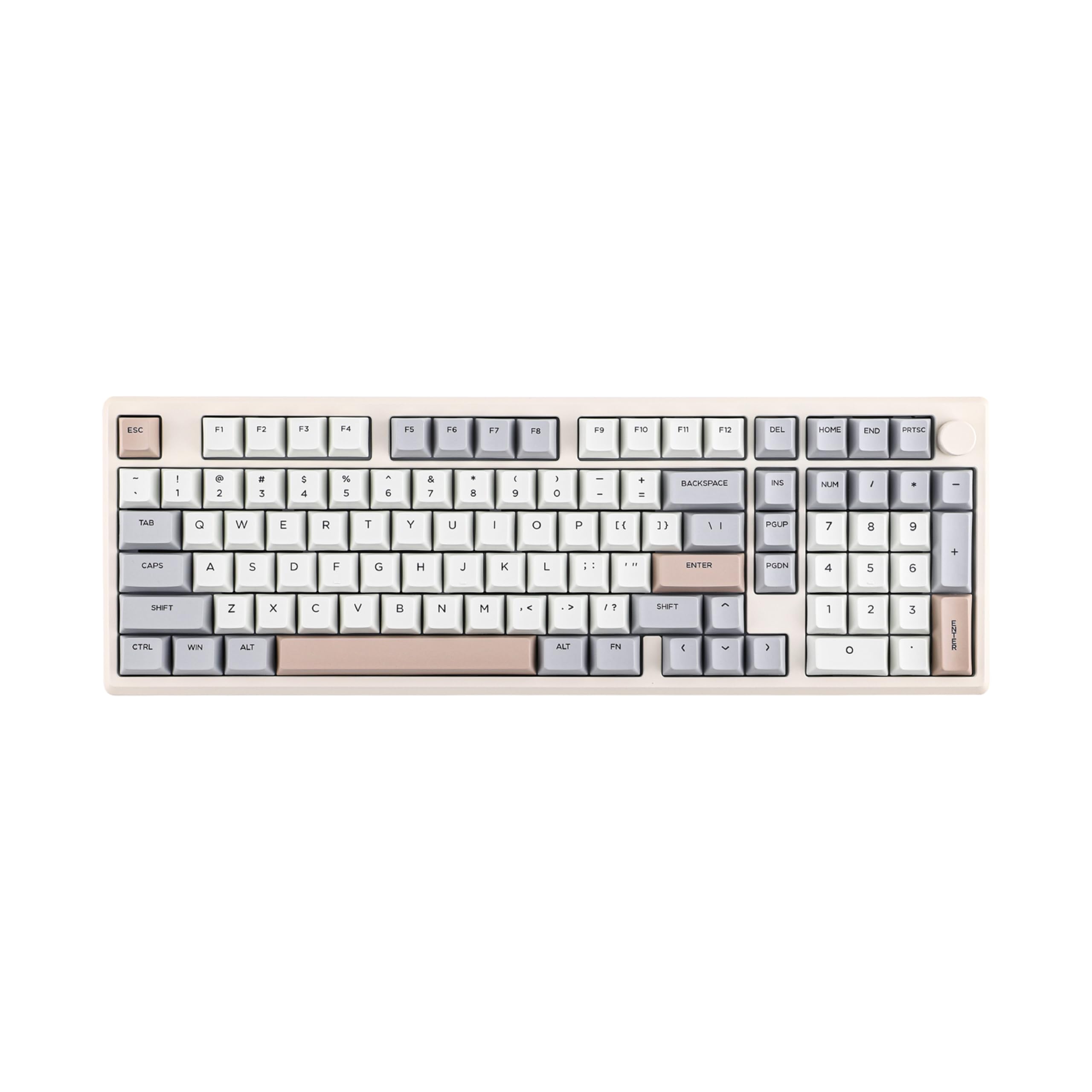 EPOMAKER Galaxy100 QMK/VIA Wireless Mechanical Gaming Keyboard - Aluminum Frame, Bluetooth 5.1/2.4GHz/USB-C, Hot-Swappable Linear Switches, RGB Backlit (Creamy White) | Perfect for Esports, Office Work & Streaming Setup
