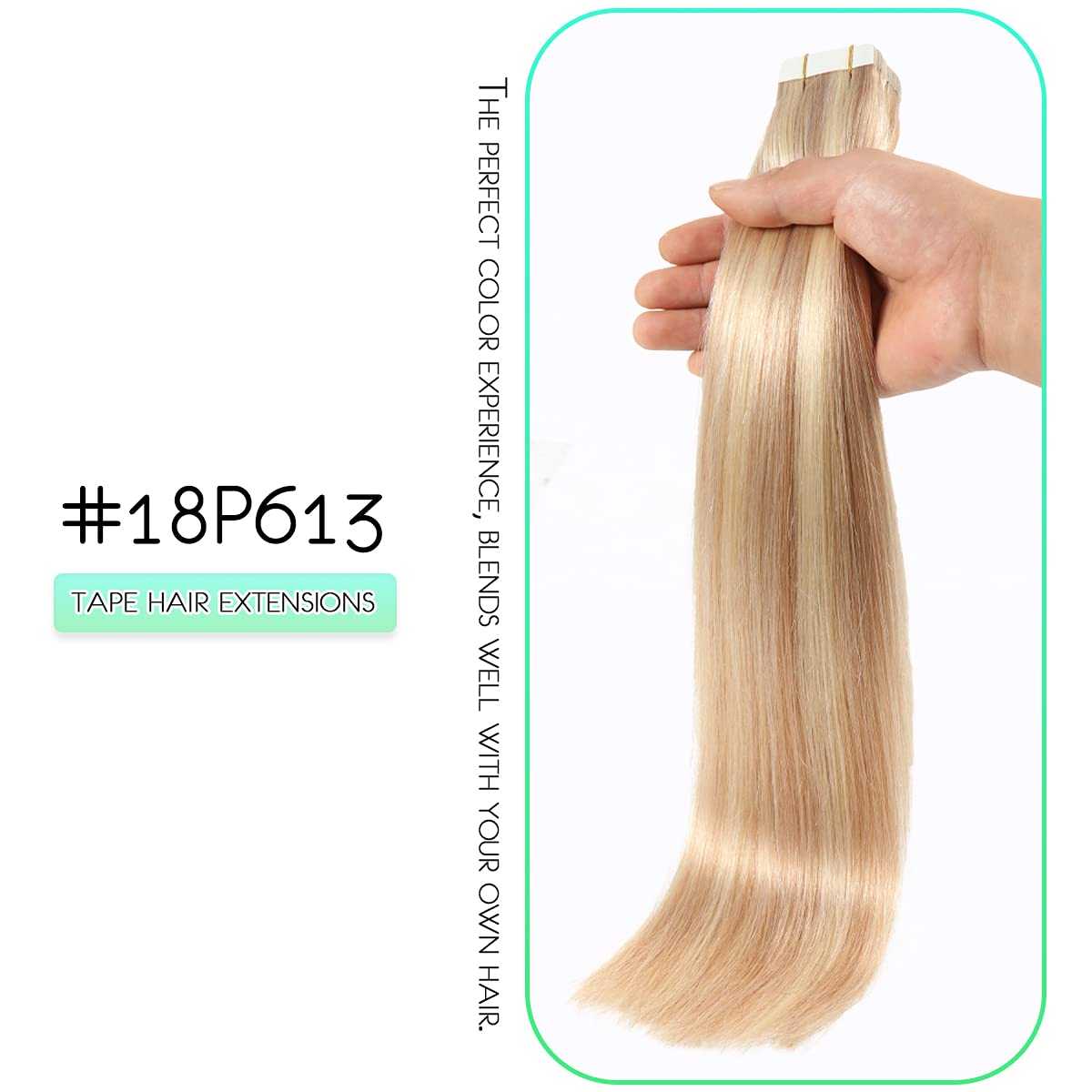 20 Pcs 50 Grams Tape in Human Hair Extensions - Remy Hair for Natural Look & Volume - Perfect for Daily Wear, Parties & Special Occasions