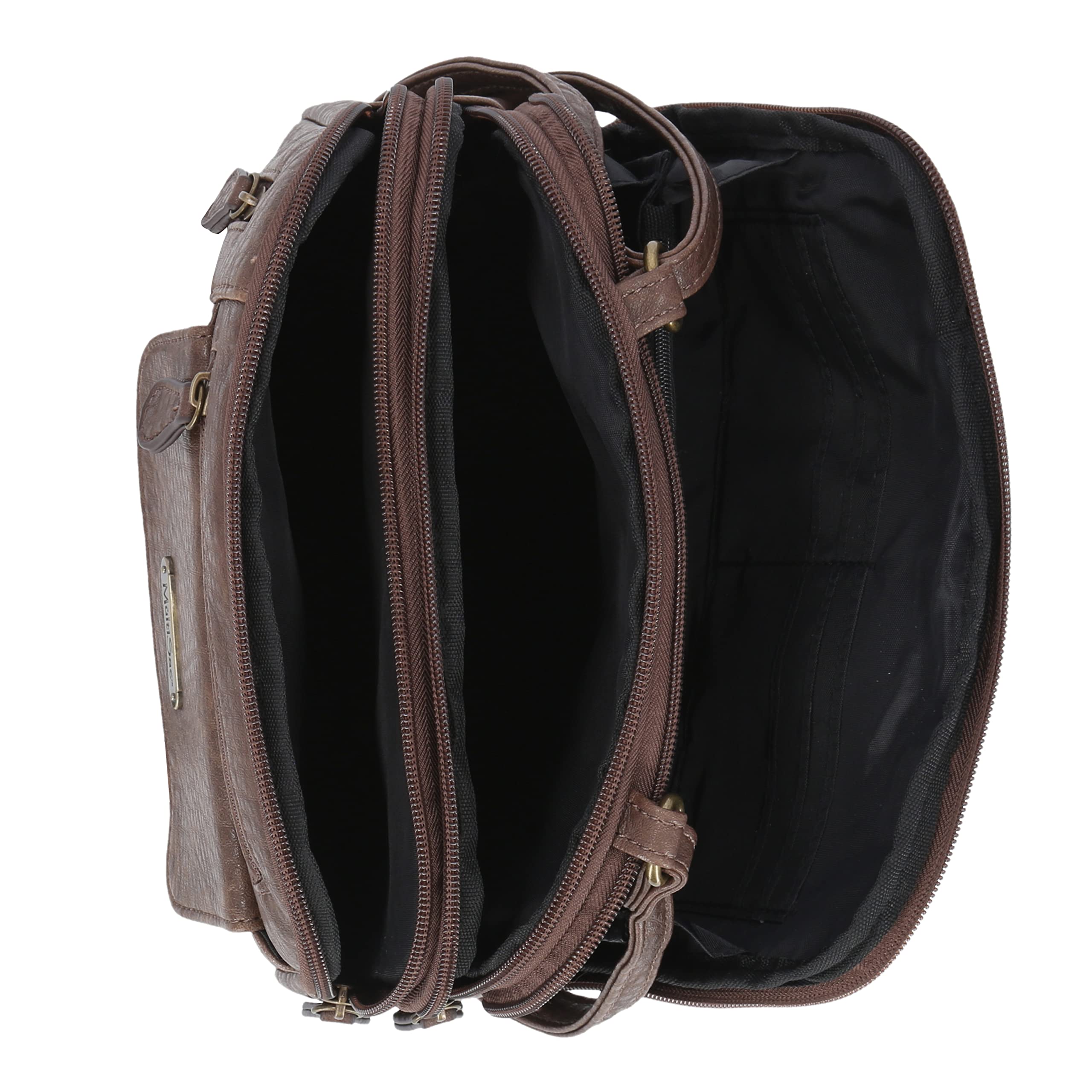 Stylish MultiSac Zippy Triple Compartment Crossbody Bag for Women - Fashionable Organizer Purse with 3 Pockets for Phone, Wallet & Essentials - Perfect for Travel, Shopping & Daily Use