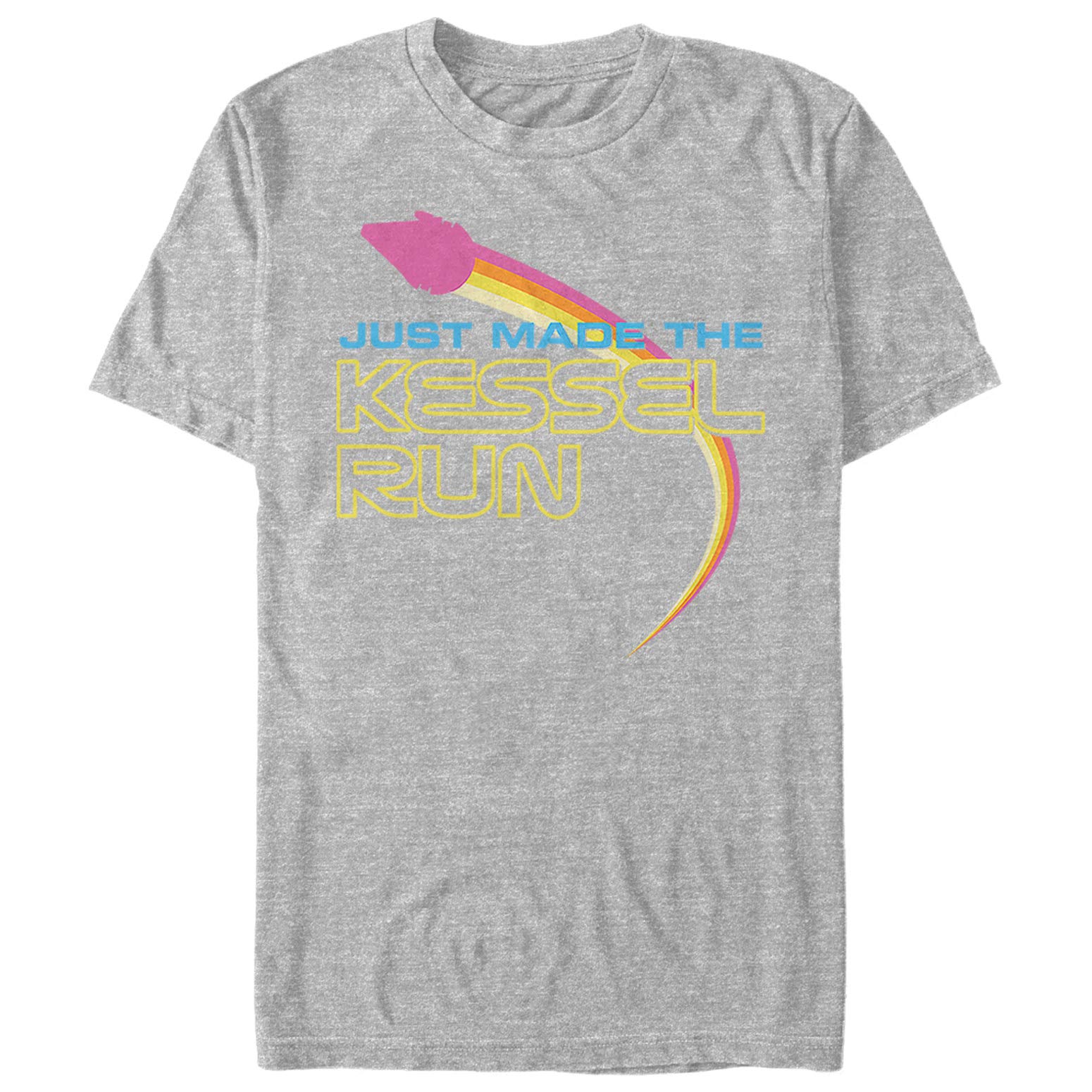Men's Star Wars Solo Movie Kessel Run Rainbow Graphic T-Shirt - Cool Sci-Fi Tee for Fans, Cosplay & Casual Wear