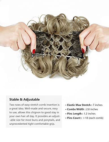 Classic Curly Chignon Hairpiece Bun - Elegant Synthetic Hair Bun for Women | Perfect for Weddings, Prom, Cosplay & Everyday Hairstyles