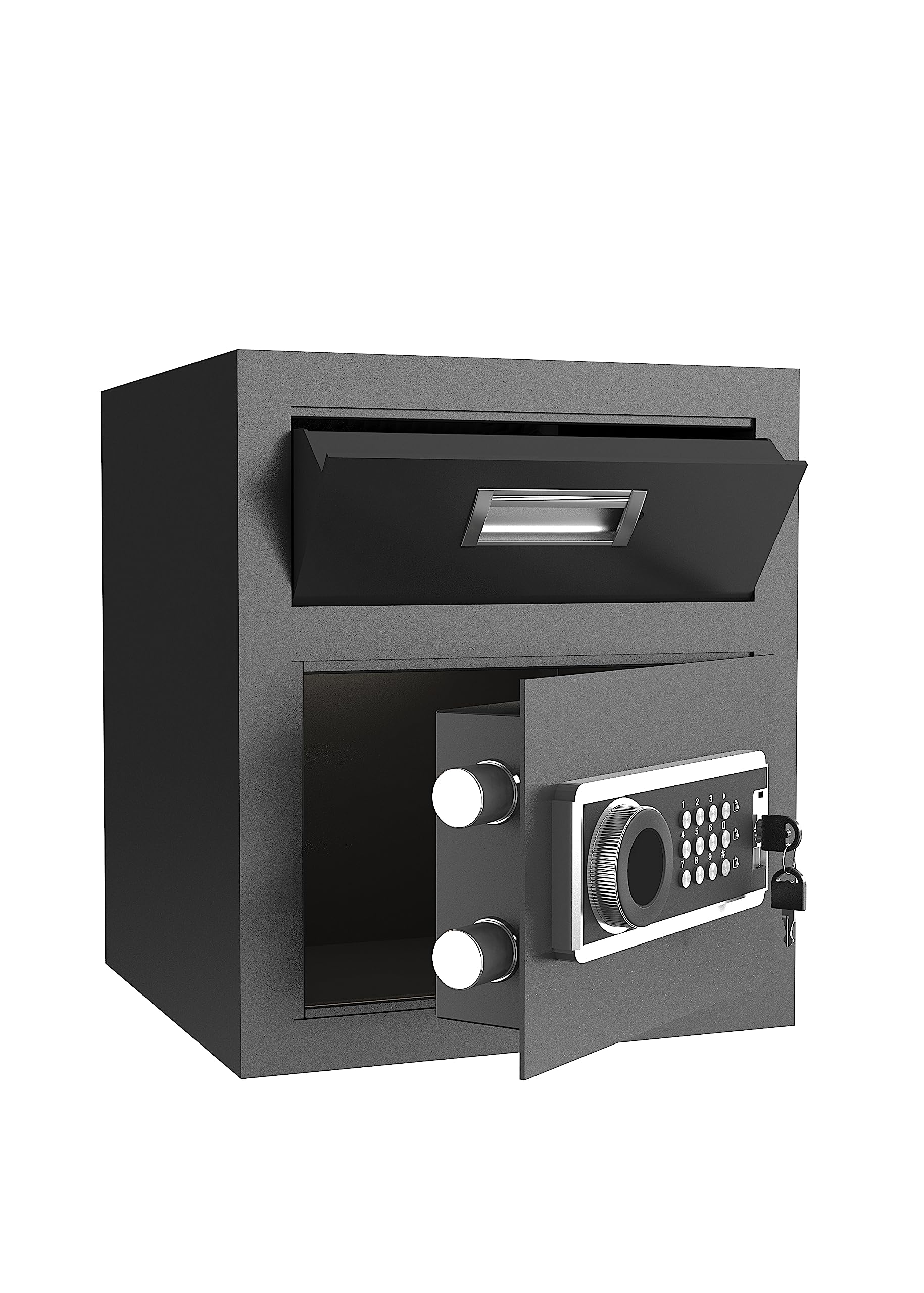 2 Cub Security Business Safe with Digital Keypad - Front Load Drop Box for Money, Mail & Valuables - Ideal for Retail Stores, Offices & Home Security