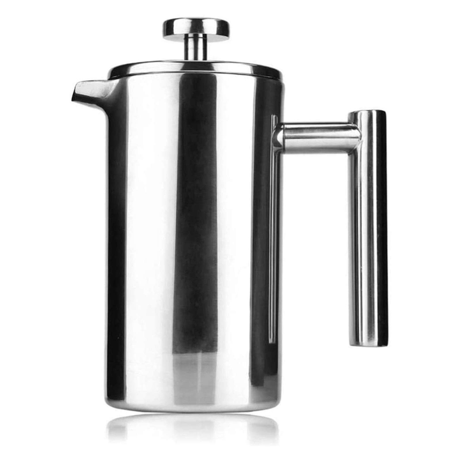 Premium Stainless Steel French Press Coffee Maker - 12 oz Double Wall Insulated Coffee & Tea Brewer Pot - Keeps Coffee & Tea Hot for Hours - Perfect for Home, Office, Camping & Travel Use