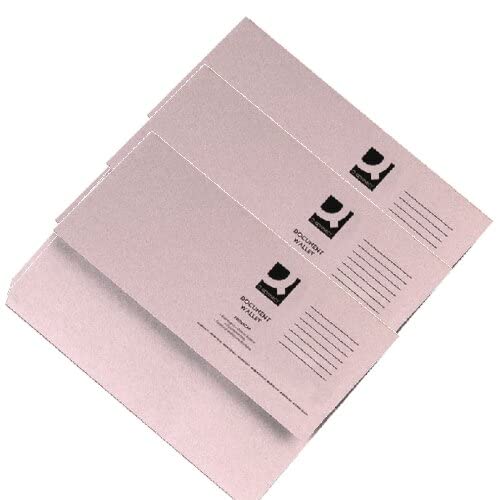 KF23010 285gsm Buff Document Wallet - Premium Foolscap File Folder for Office, School & Legal Documents - Organize Contracts, Reports & Important Papers