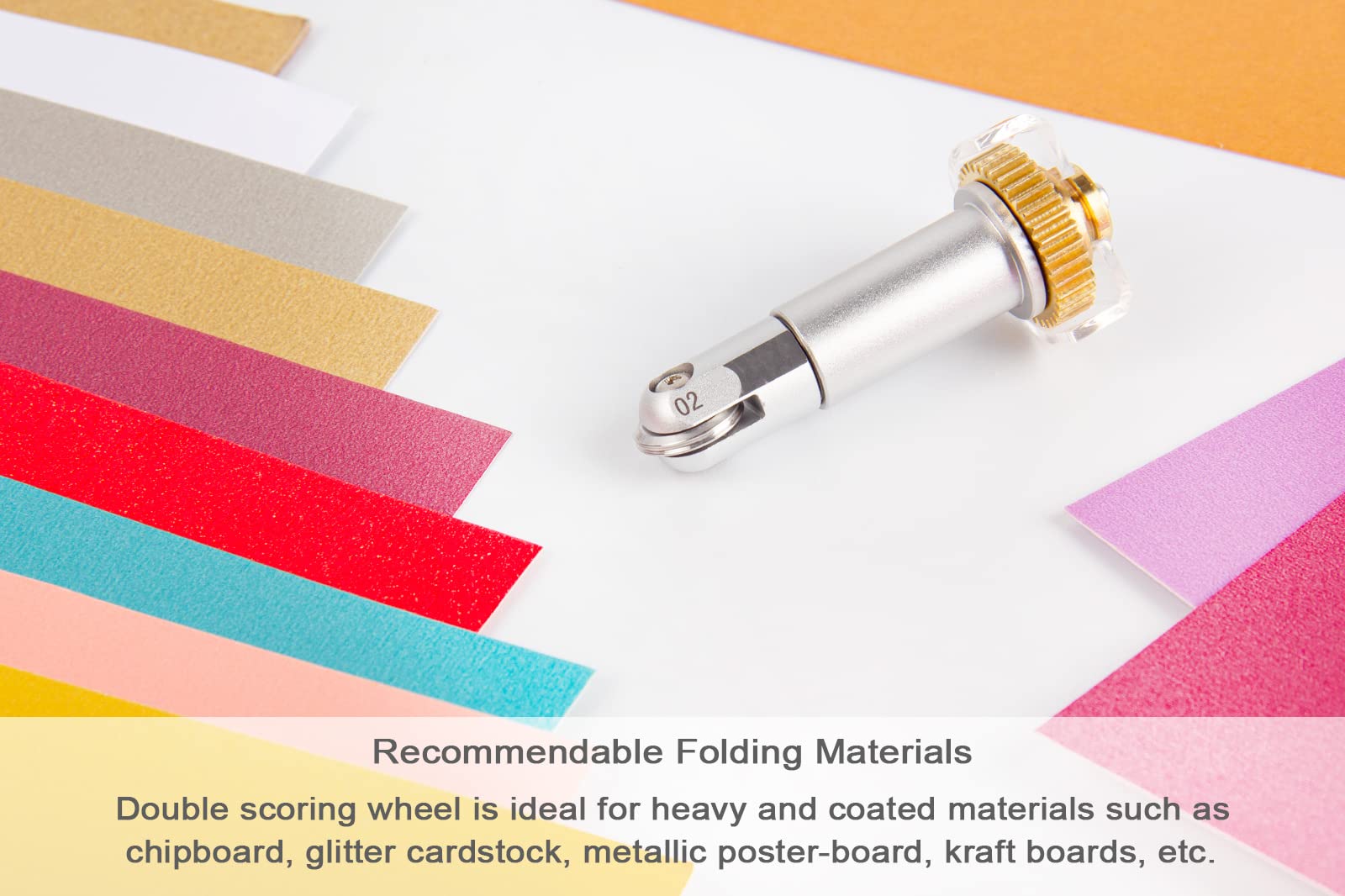 Double Scoring Wheel Tip & Housing for Cricut Maker 3 & Maker Tool - Extra-Deep Score Lines on Thick Materials - Perfect for Cardstock, Leather & Heavy-Duty Crafting Projects