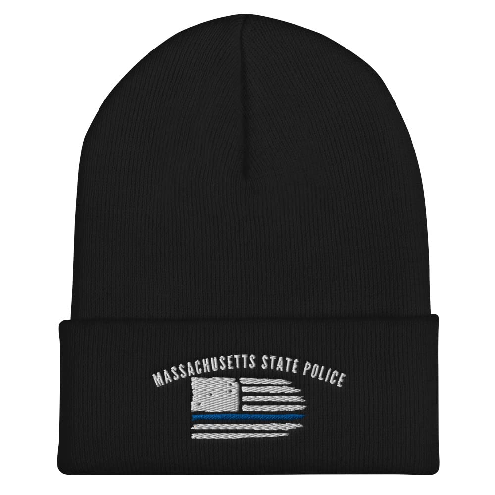Massachusetts State Police Hat - Official Style Cuffed Beanie with Fun Design for Men & Women - Perfect for Winter Warmth, Cosplay, and Police-Themed Events