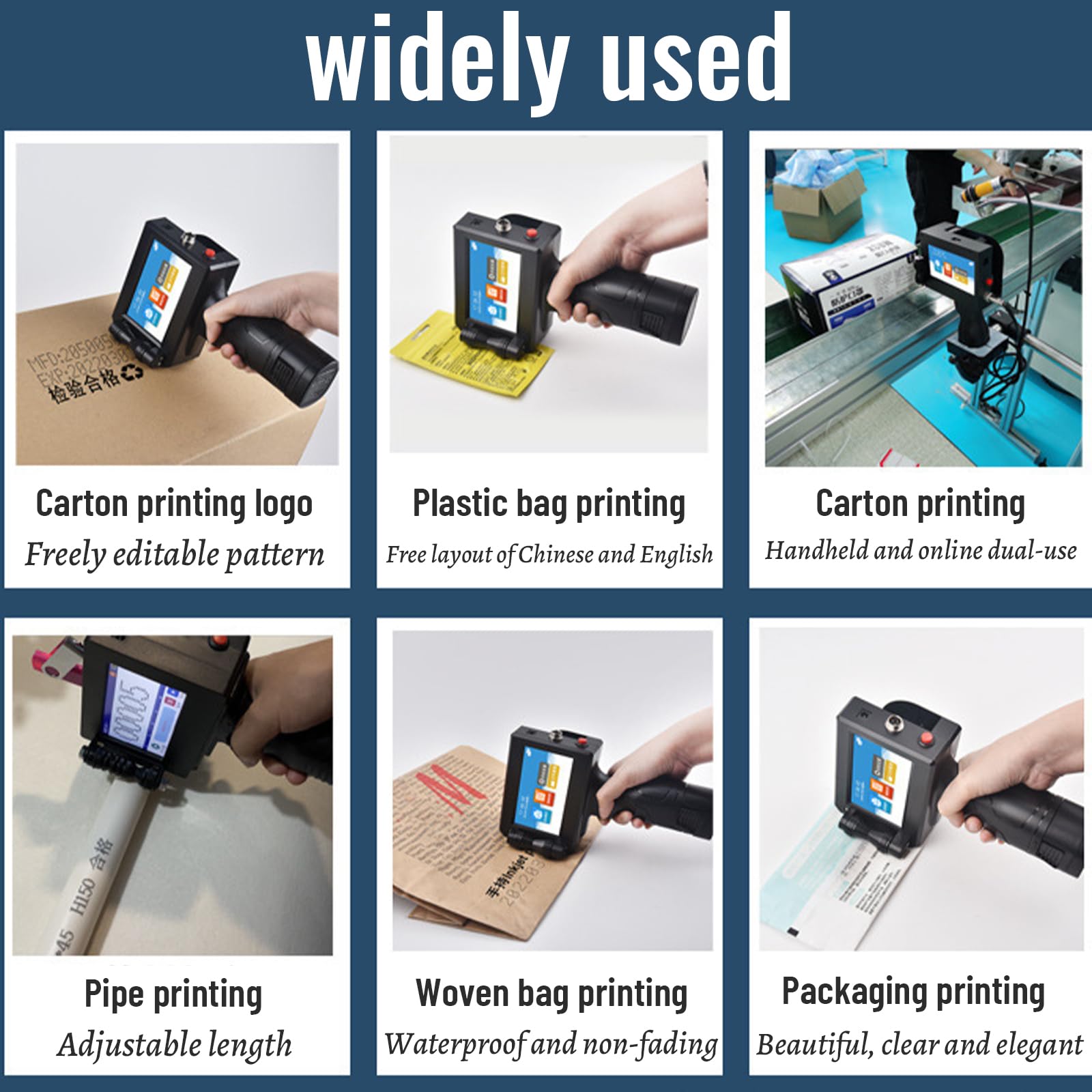 Lokarie Handheld Inkjet Printer Gun - Portable Label Printer with 4.3