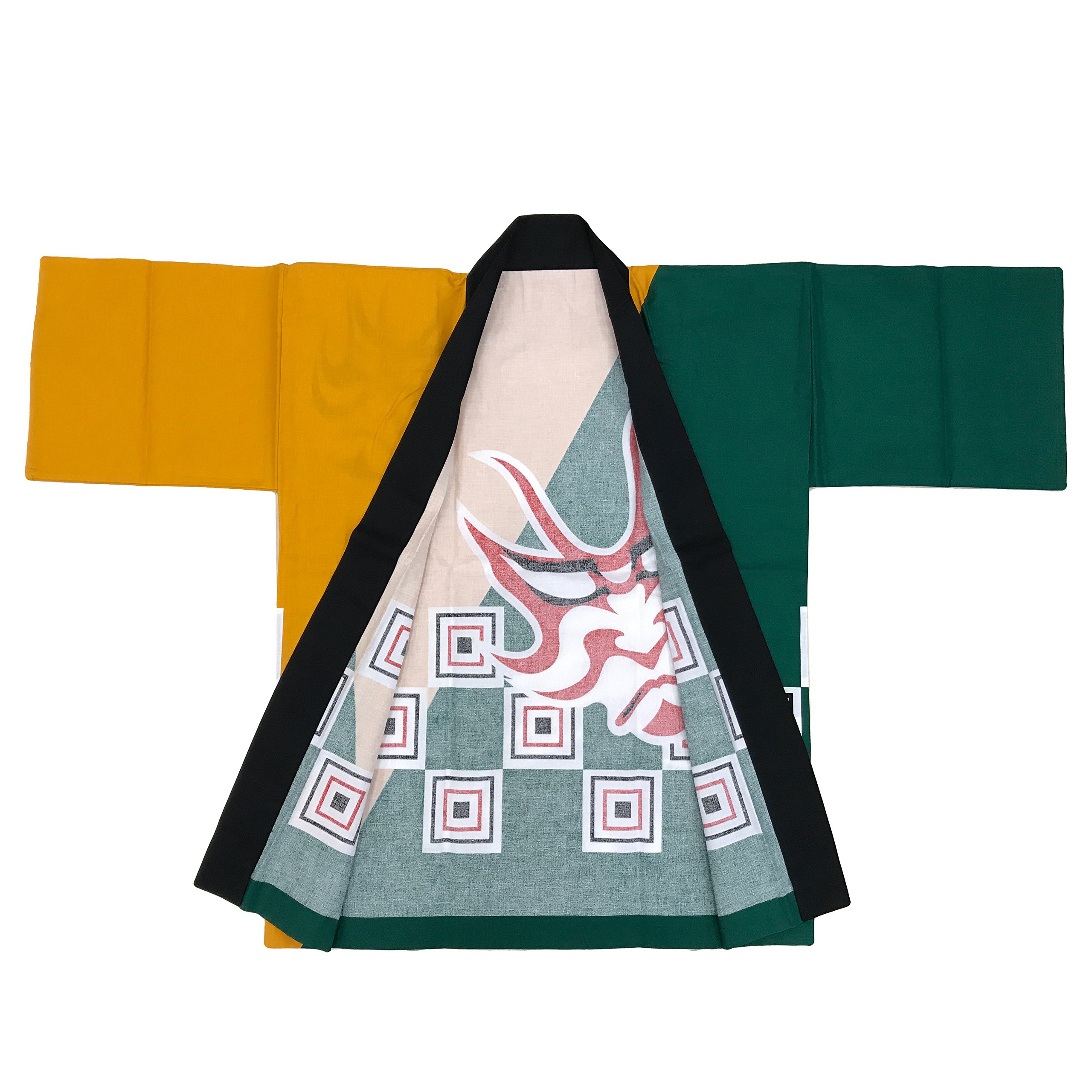 Japanese Festival Hanten Happi Coat - Traditional Cotton Kimono Jacket for Matsuri, Cosplay & Cultural Events - Perfect for Summer Festivals, Halloween & Themed Parties