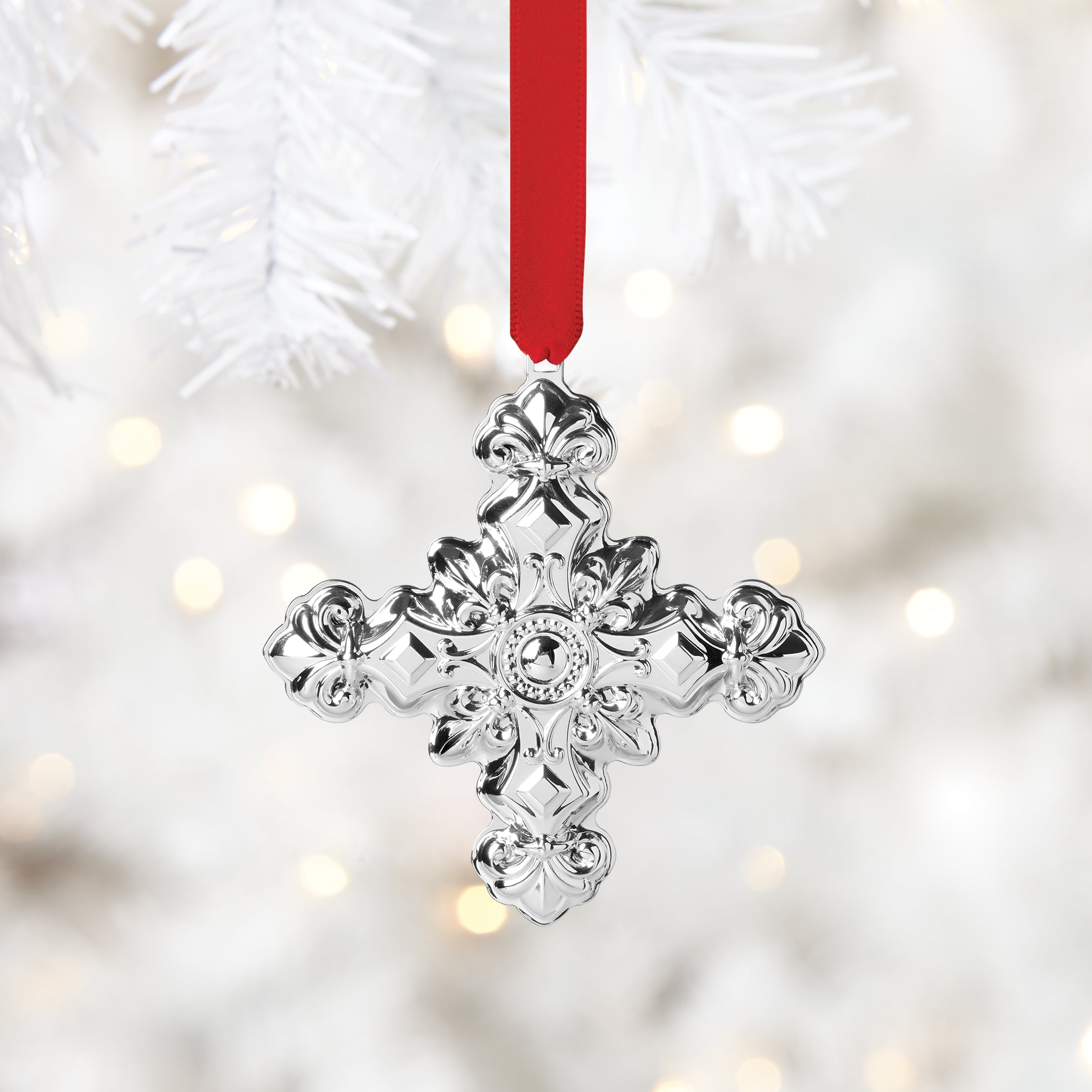 2024 54th Annual Christmas Cross Sterling Silver Ornament – Elegant Holiday Decoration for Tree, Gift & Home Décor | Perfect for Christmas Celebrations & Festive Gatherings