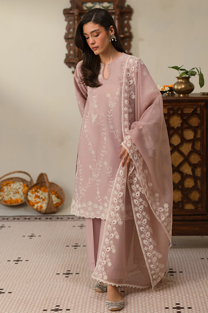 Elegant MAUVE GLAM 3-Piece Chikankari Suit Set | Hand-Embroidered Pakistani Ethnic Wear | Perfect for Weddings, Parties & Festive Occasions