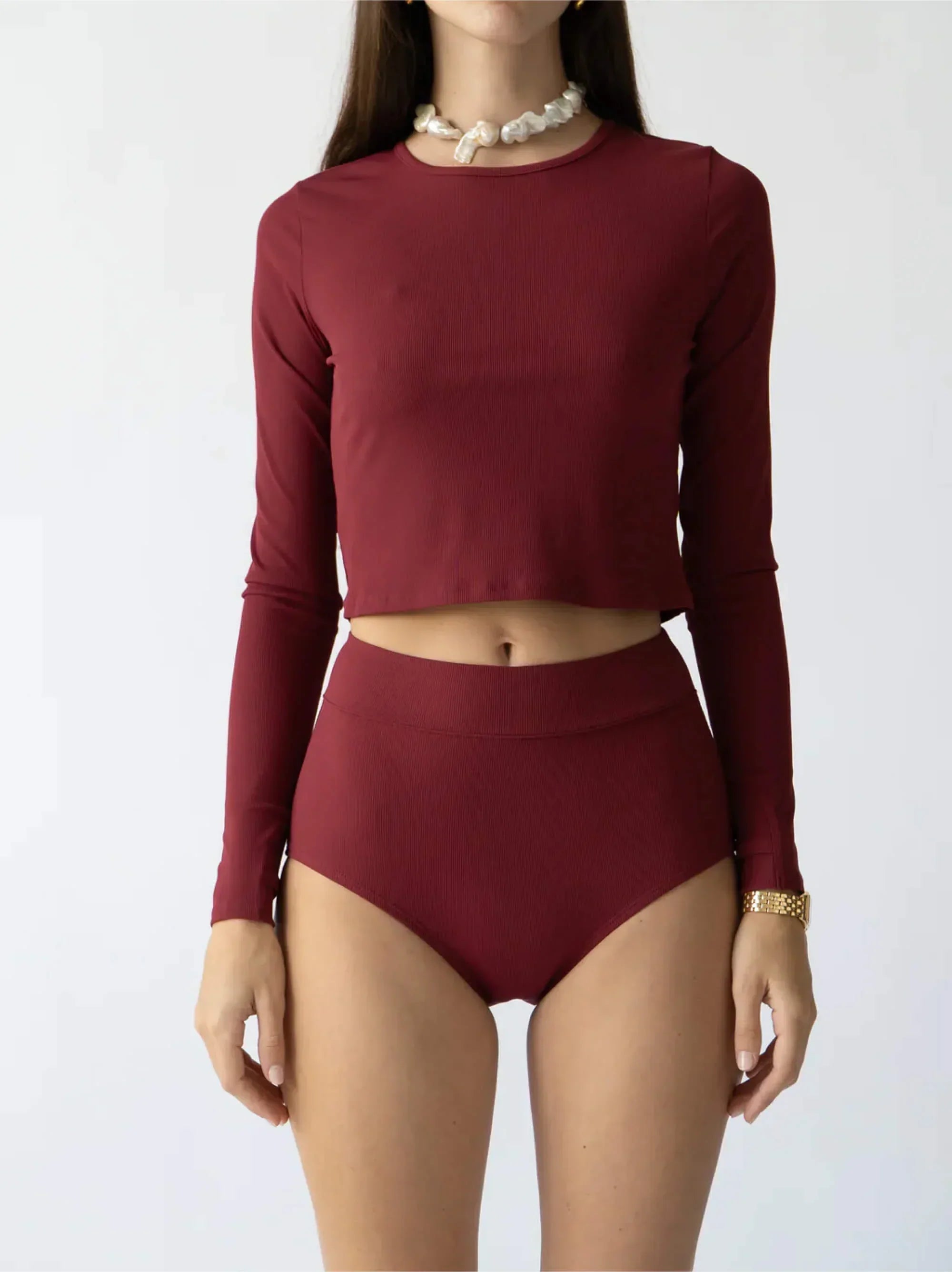 Coco Crew Neck Rash Guard for Women & Men - UPF 50+ Sun Protection Swim Shirt - Perfect for Surfing, Swimming & Beach Activities