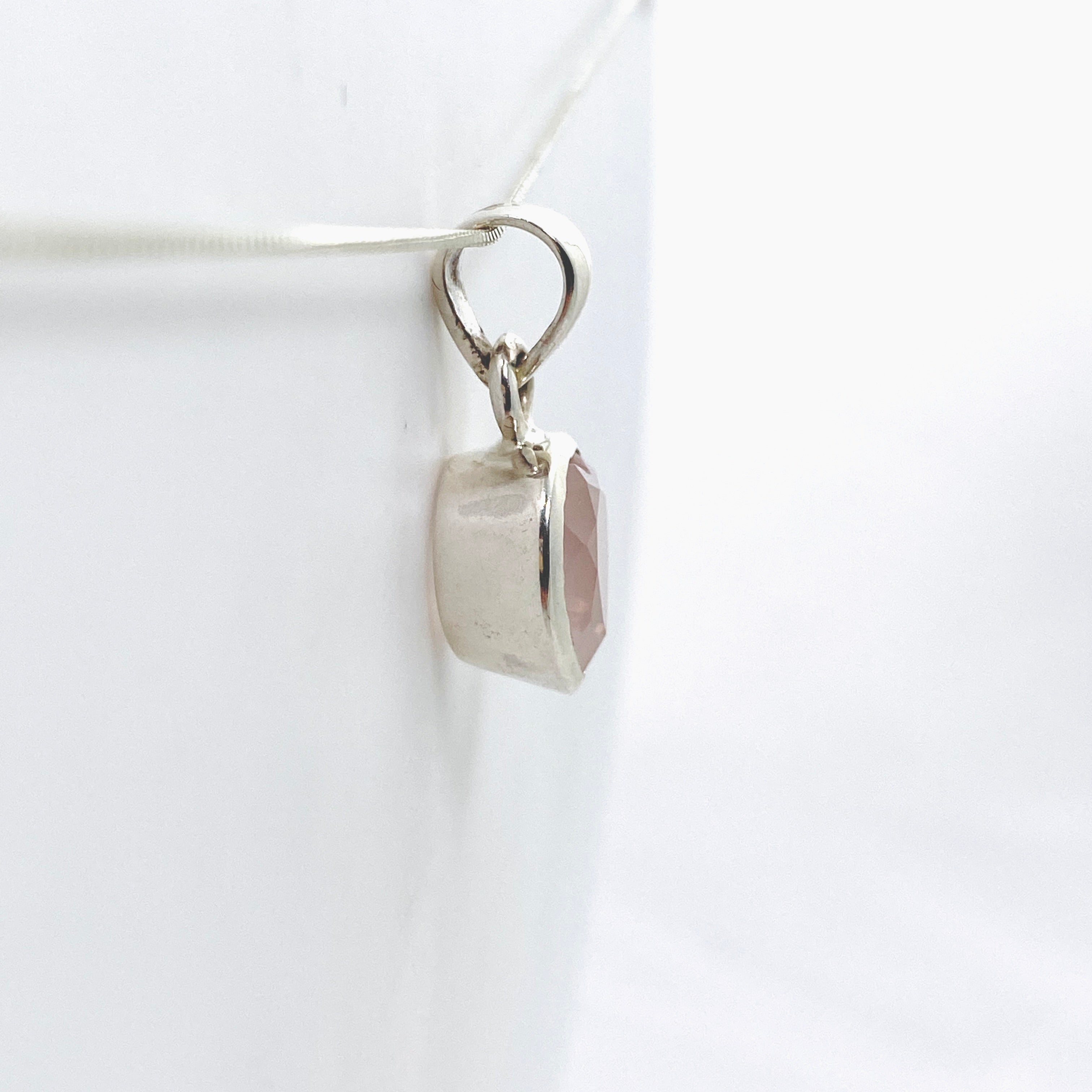 Rose Quartz Heart Faceted Pendant Necklace - Natural Gemstone Jewelry for Women - Perfect for Valentine's Gift, Meditation & Energy Healing