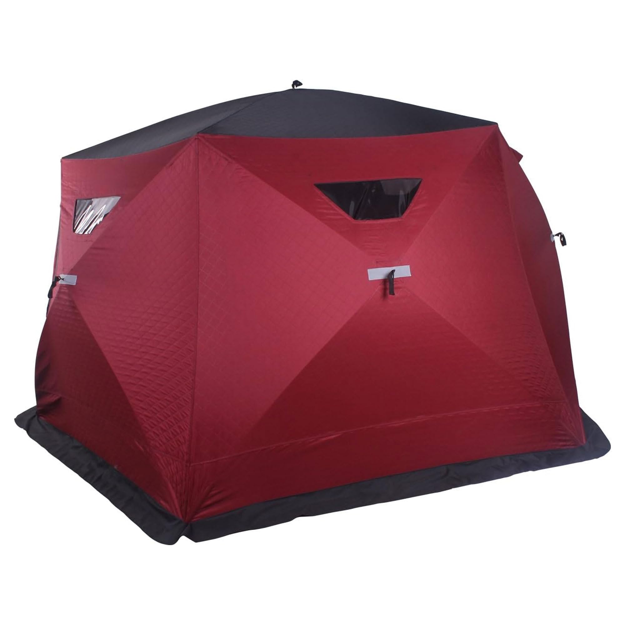 THUNDERBAY Ice Cube Series Pop-Up Hub-Style Ice Fishing Shelter - 68-112 Sq Ft Fishable Area, Portable 6-8 Person Ice Shanty for Winter Fishing | Perfect for Family Outings & Ice Fishing Adventures