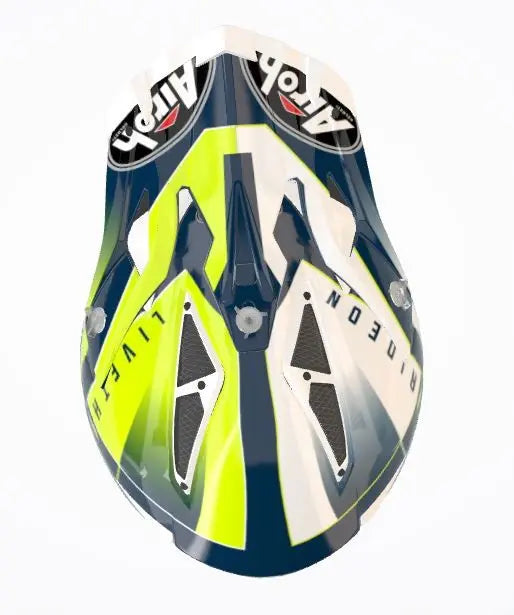 Airoh Aviator Ace Amaze Gloss Blue Motorcycle Helmet - DOT & ECE Certified for Safety - Perfect for Street Biking, Racing & Urban Commuting