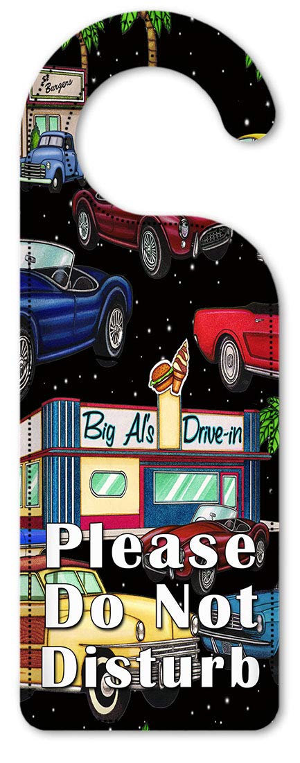 Art Plates Do Not Disturb Door Hanger Sign - Cruisin' Design by Dan Morris - Perfect for Hotels, Bedrooms & Privacy Needs