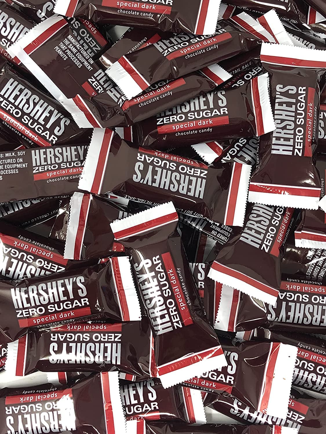 HERSHEY'S Zero Sugar Dark Chocolate Candy Bar - 1 Pound (16oz) | Keto Friendly, Low Carb, Sugar Free Snack for Diabetics & Weight Loss | Perfect for Gifts, Parties & Healthy Desserts