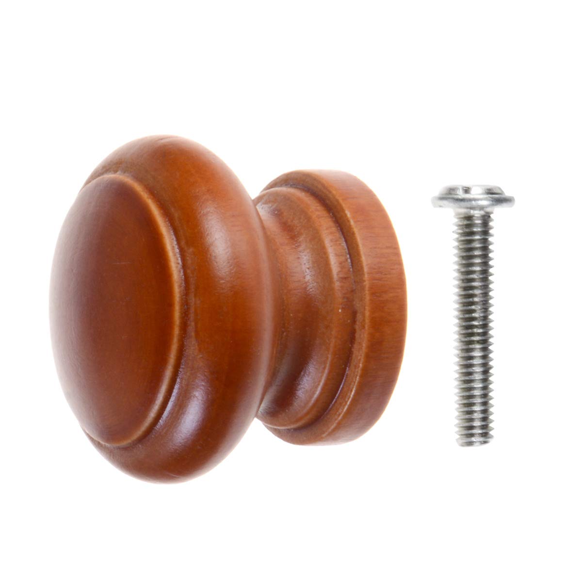 24 Pcs Unfinished Wooden Cabinet Knobs - Mushroom Shape Drawer Pulls for Furniture & Closet