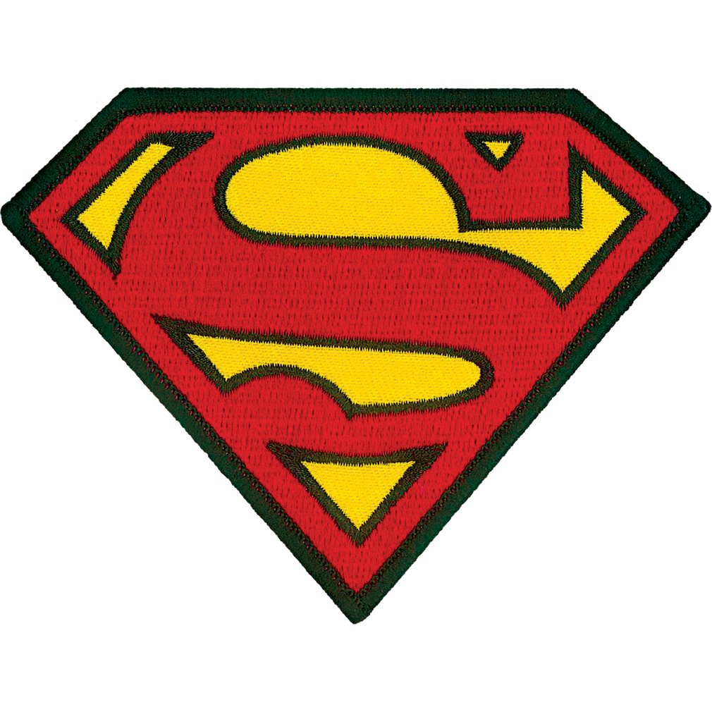 DC Comics Superman Logo Iron-On Patch - Officially Licensed Embroidered Badge for Jackets, Hats & Bags - Perfect for Cosplay, DIY Crafts & Superhero Fans
