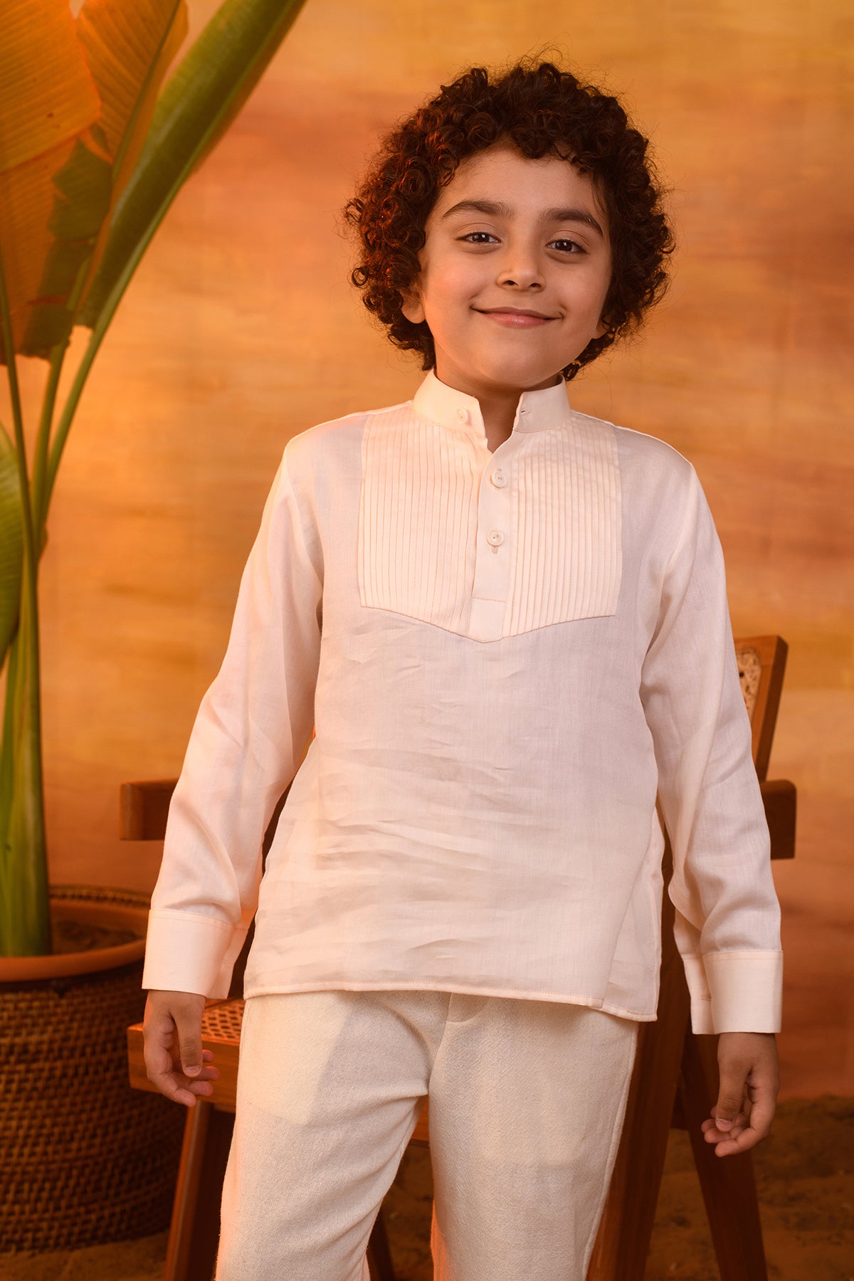 Boys' Cotton Satin Loose Fit Kurta Shirt - Comfortable & Stylish Casual Wear for Festivals, Parties & Daily Outfits