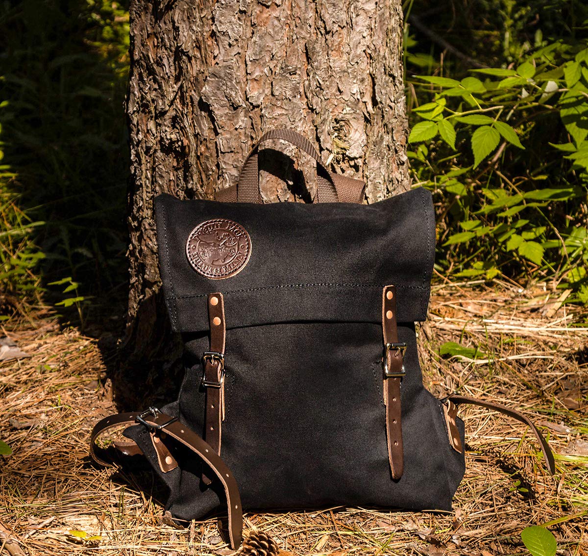 Duluth Pack Scout Backpack - Durable Canvas Daypack for Hiking, Camping & Travel - Black - Perfect for Outdoor Adventures & Daily Commute