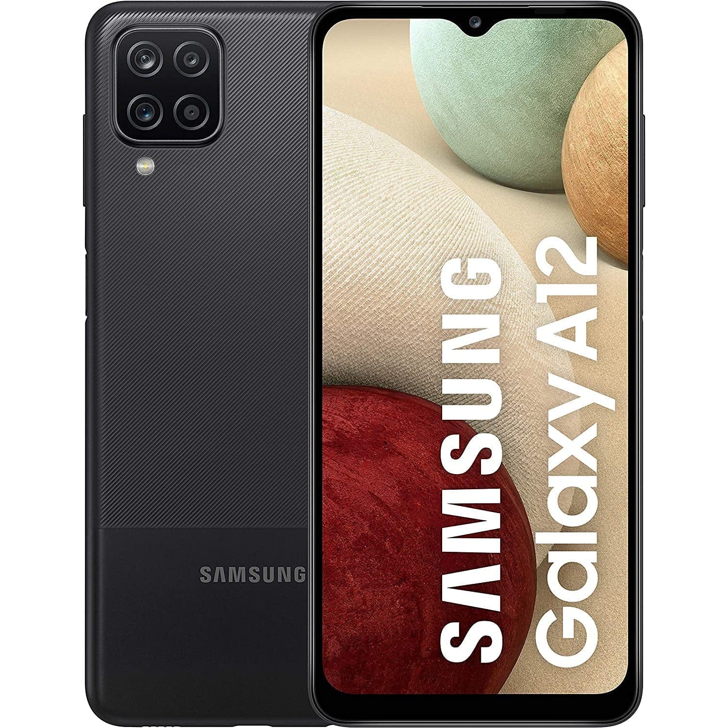 Samsung Galaxy A12 32GB Black Unlocked Prepaid Smartphone - Metro by T-Mobile | Perfect for Travel, Work & Everyday Use