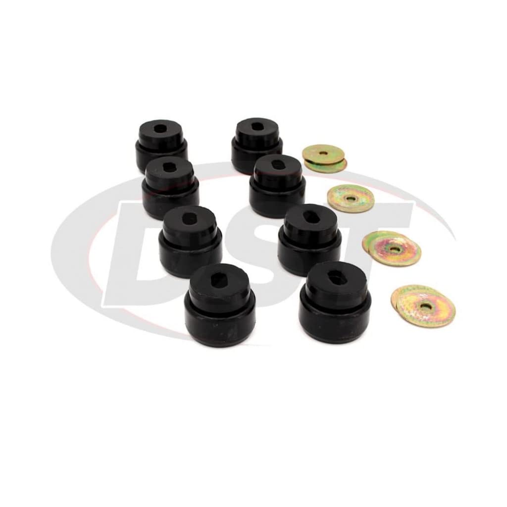 Energy Suspension Body Cab Mount Set for 1999-2004 Chevy Silverado 1500 - Black 3.4150G | Heavy-Duty Vibration Dampening for Smooth Off-Road & Towing Performance