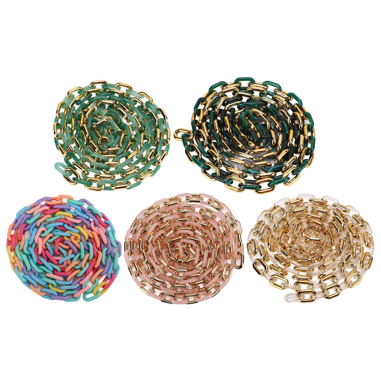 Premium Acrylic Linking Rings - 5-Piece Durable & Sturdy Acrylic Chain Set for Wallets, Keychains & DIY Crafts - Perfect for Organizing Keys, Jewelry Making and Home Decor