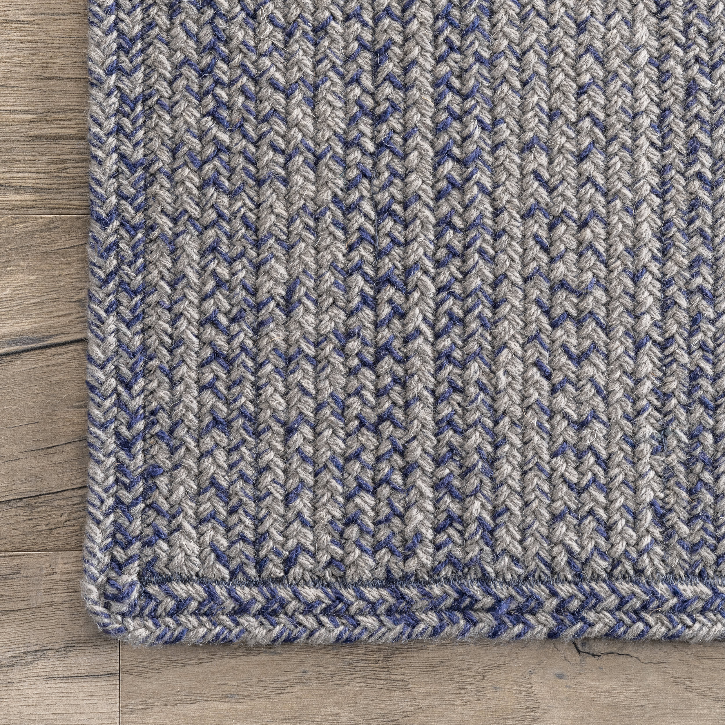 Dezzy Soft Wool Ladder Rug - Blue Handwoven Area Rug for Living Room, Bedroom, Nursery | Cozy Home Decor & Floor Mat for Indoor Spaces