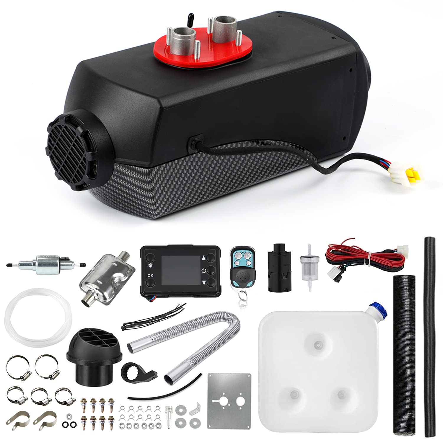 12V 5KW-8KW Diesel Air Heater with LCD Display & Remote Control - Portable Parking Heater for Trucks, Boats, RVs, Campers & Trailers | Silent Operation with Silencer & 10L Fuel Tank | Ideal for Winter Camping, Road Trips & Off-Grid Living