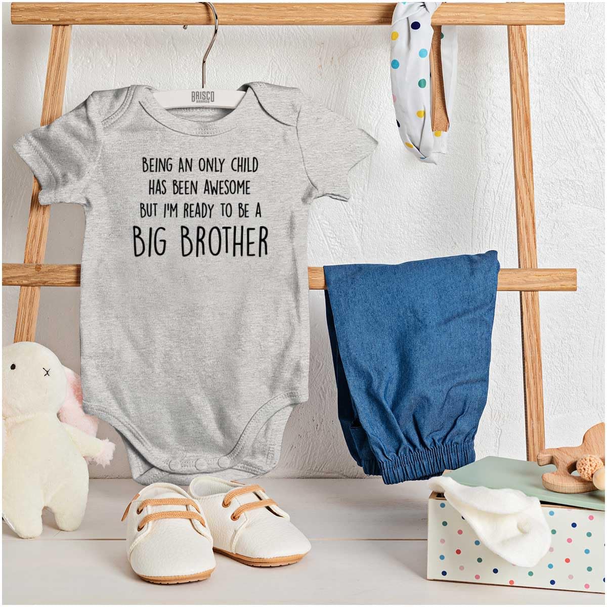 Big Brother's New Baby Announcement Bodysuit - Cute Baby Boy Outfit for Sibling Photo Shoots & Gender Reveal Parties