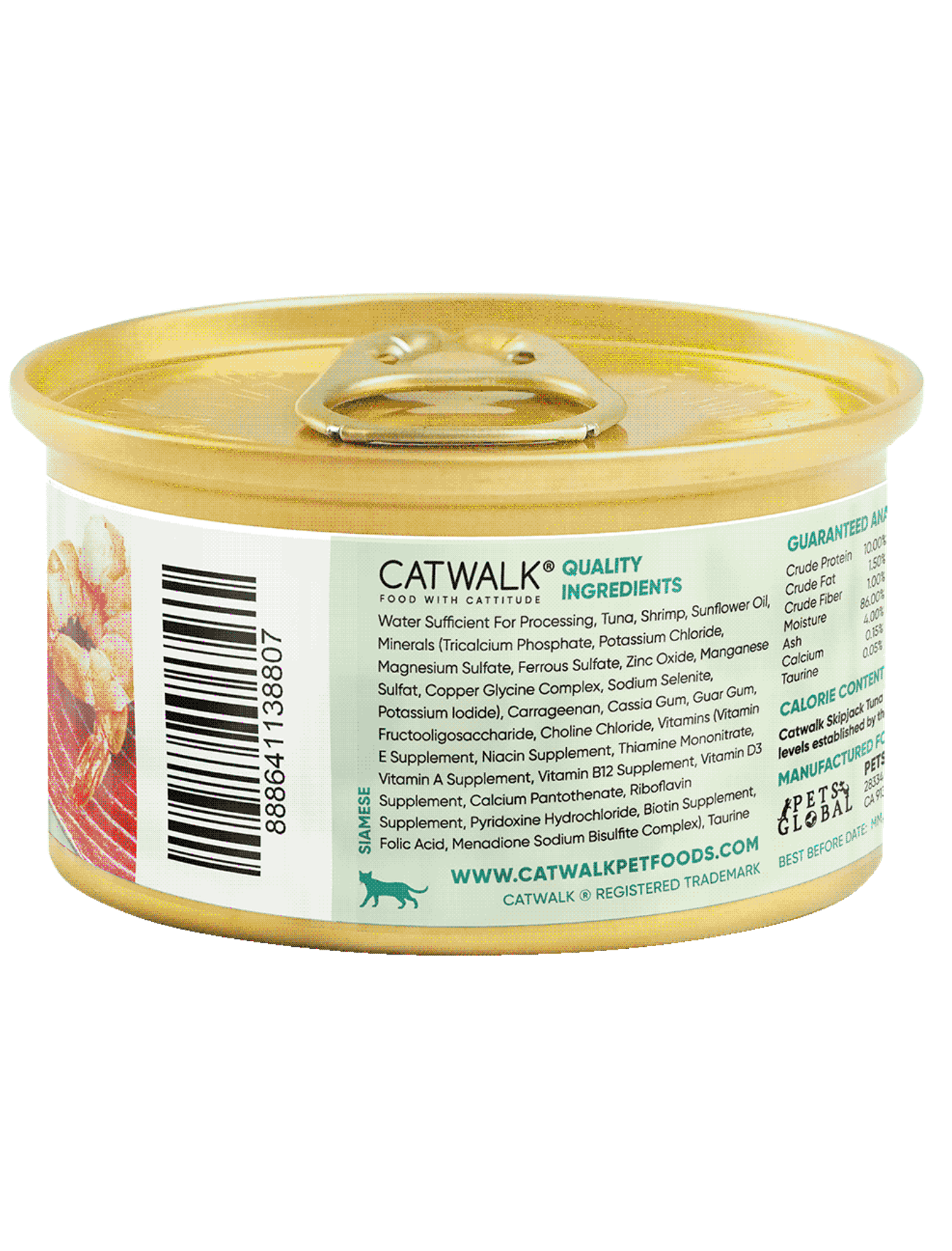 Premium Skipjack Tuna & Shrimp in Aspic Cat Wet Food - Grain-Free, High Protein 80g Pouch - Perfect for Adult Cats & Kittens at Mealtime or as a Tasty Treat