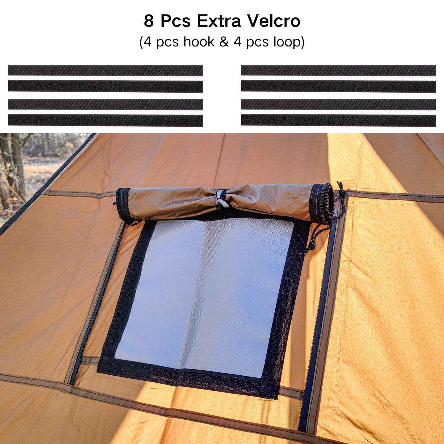 SOLOWILDER Flame-Retardant Stove Jack Kit for Hot Tents - 9.4
