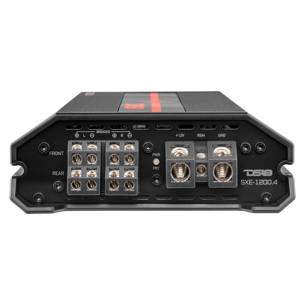 SXE Class A/B 4 Channel Car Amplifier 1200W - 4 x 60W RMS @4 Ohm - High Power Full Range Audio Booster for Cars, Trucks & SUVs - Perfect for Stereo Upgrades, Bass Enhancement & Clear Sound Systems