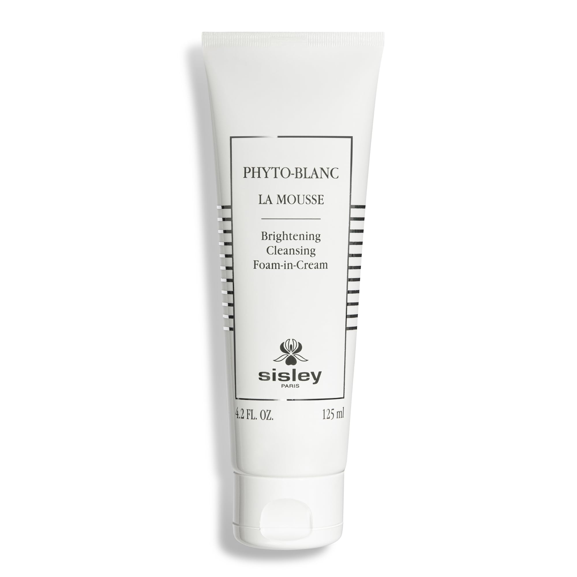 Sisley Paris Phyto-Blanc Brightening Cleansing Foam-in-Cream 125mL - Gentle Face Wash for All Skin Types to Remove Impurities & Enhance Radiance - Perfect for Morning & Night Skincare Routine