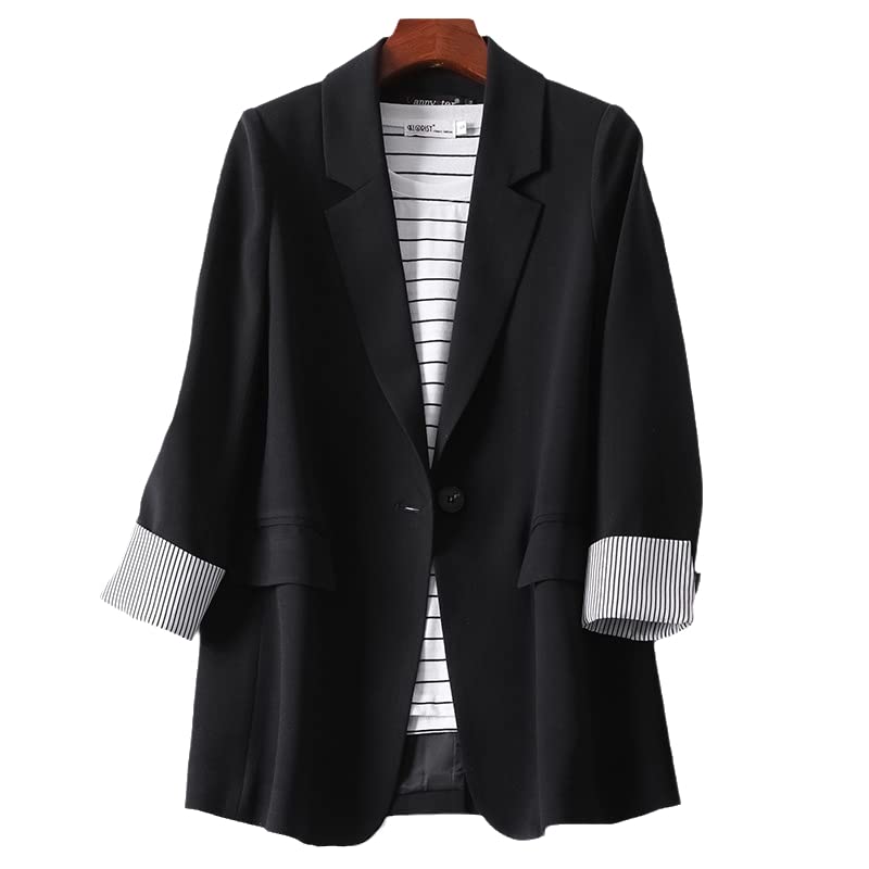 Women's Long Sleeve Plaid Blazer Jacket - Spring Business Casual Office Suit Coat for Work & Professional Wear | Perfect for Office, Meetings, and Formal Events