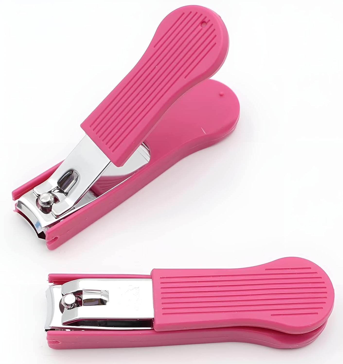 Premium Stainless Steel Nail Clippers for Men & Women - Sharp Toenail & Fingernail Clippers with Ergonomic Plastic Grip (Multicolor, Pack of 1) - Perfect for Travel, Home & Salon Use