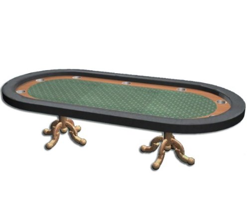 Customizable 8-Foot Poker Table Building Kit with Upgraded Whisper Vinyl & Jumbo Stainless Steel Cup Holders - Blue Speed Cloth & Vinyl | Perfect for Home Game Nights, Casino Parties & Poker Tournaments