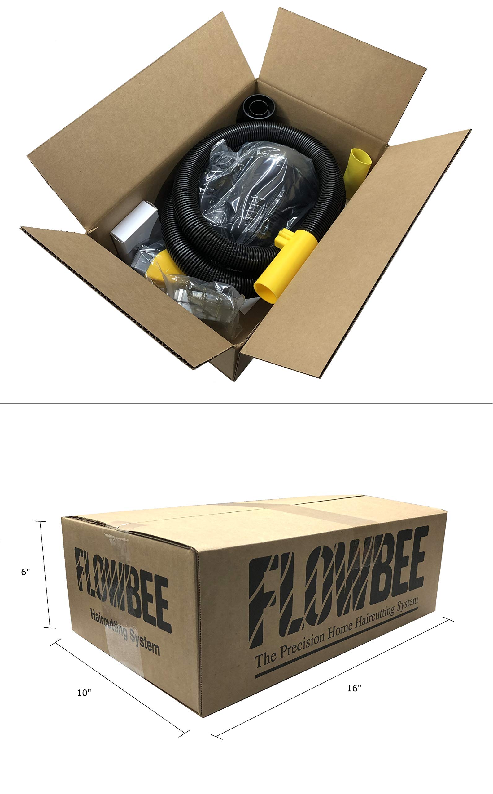 FLOWBEE Home Haircutting System with Super Mini-Vac - Includes Clipper Head, Hose, Vacuum & Accessories | DIY Haircut Kit for Men, Women & Kids | Perfect for Home Haircuts & Styling