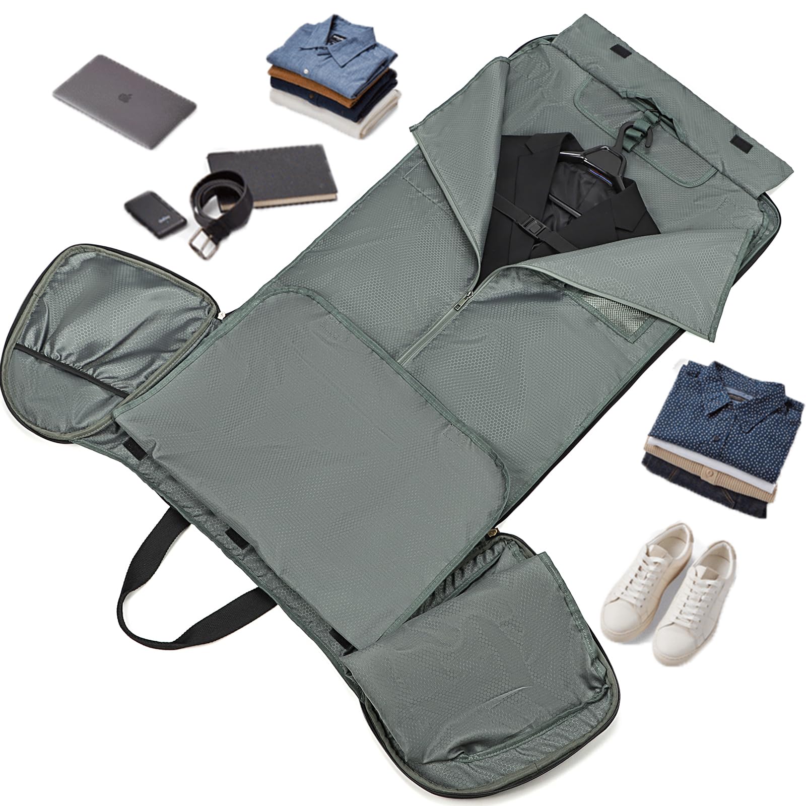 Convertible Garment Duffle Bag with Detachable Suit Bag - Travel & Business Carry-On Luggage for Men | Perfect for Air Travel, Business Trips & Weekend Getaways