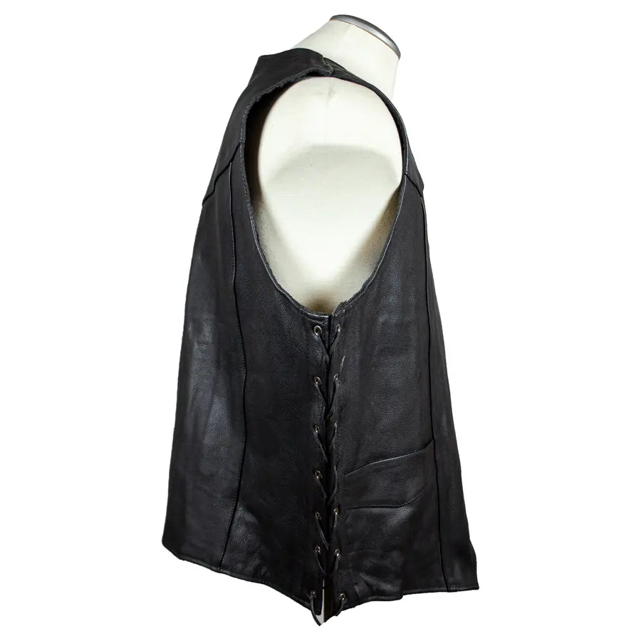 BOL Men's Tall Buffalo Leather Vest – Durable & Stylish Biker Jacket for Motorcycle Riders & Outdoor Enthusiasts – Perfect for Riding, Casual Wear & Adventure Activities