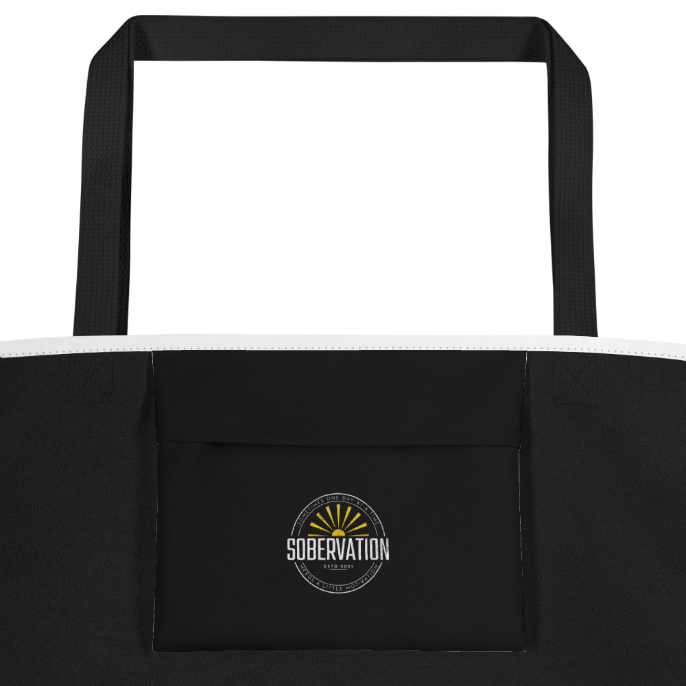 Break the Cycle Large Tote Bag - Stylish Reusable Shopping Bag for Women & Men - Perfect for Groceries, Beach, Work & Travel