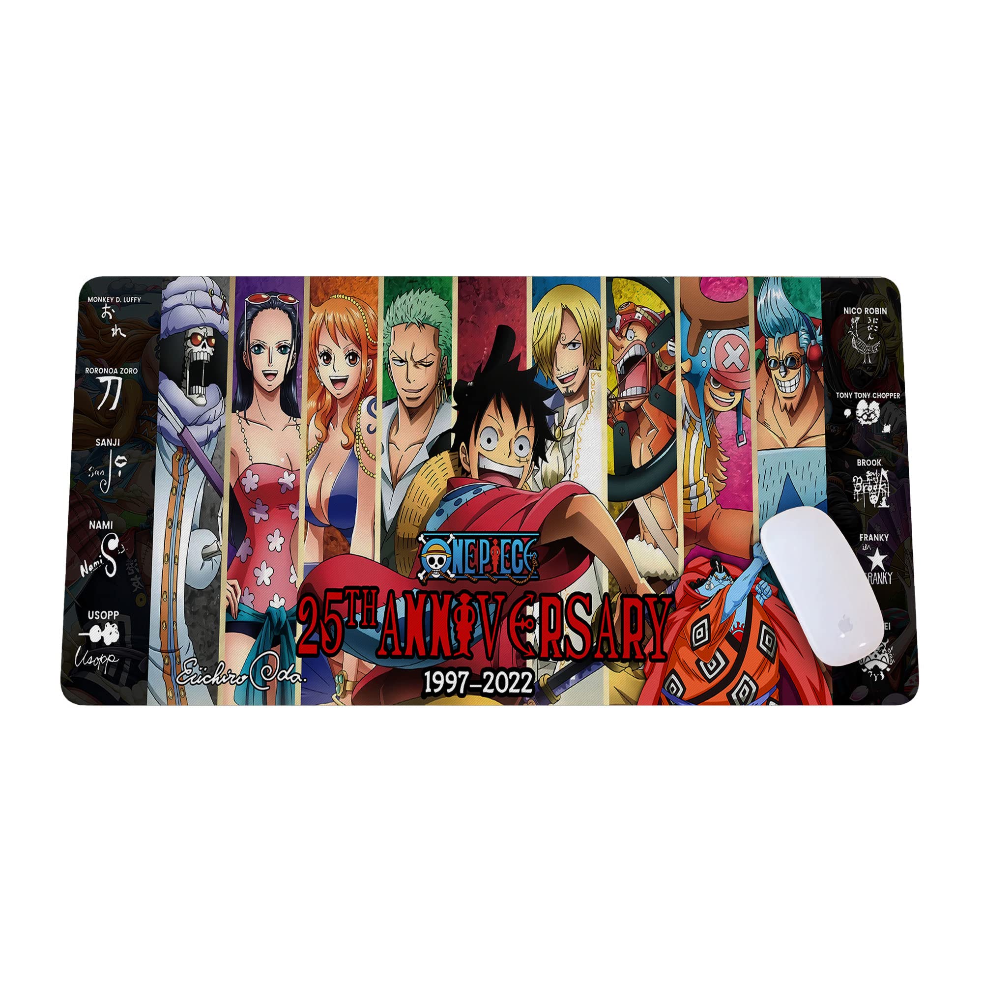 **25th Anniversary Anime Mouse Pad - Pirate Themed Gaming Mouse Mat, Kawaii Desk Mat for Gamers, Anime Gifts & Keyboard Pad - Perfect for PC Gaming, Office Work & Anime Decor**