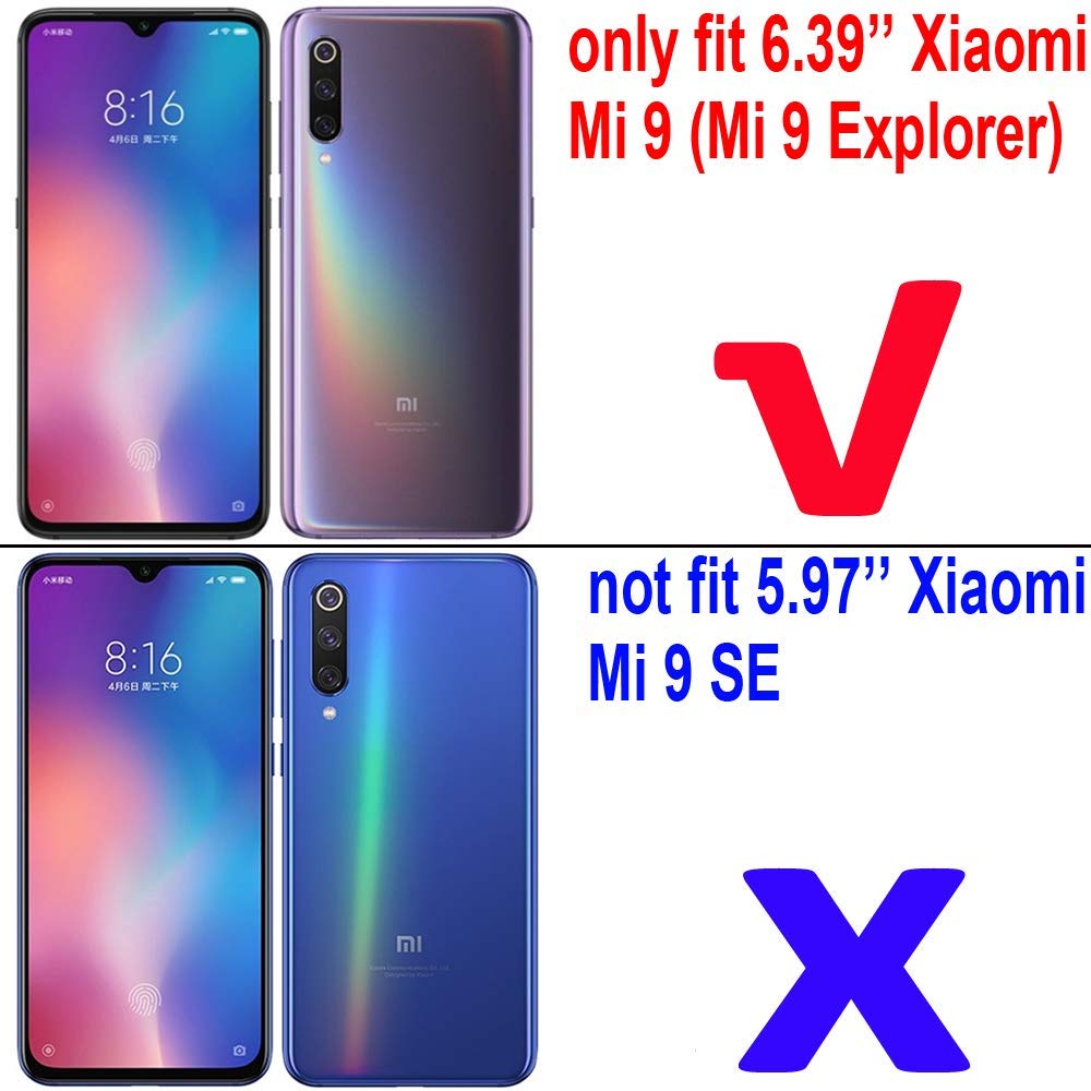 LuluMain Shockproof Hard Bumper Case for Xiaomi Mi 9 - Metal Ring Grip & Kickstand | Compatible with Magnetic Car Mount | Dual Layer Rugged Cover (Red) - Perfect for Daily Protection, Outdoor Activities & Hands-Free Viewing