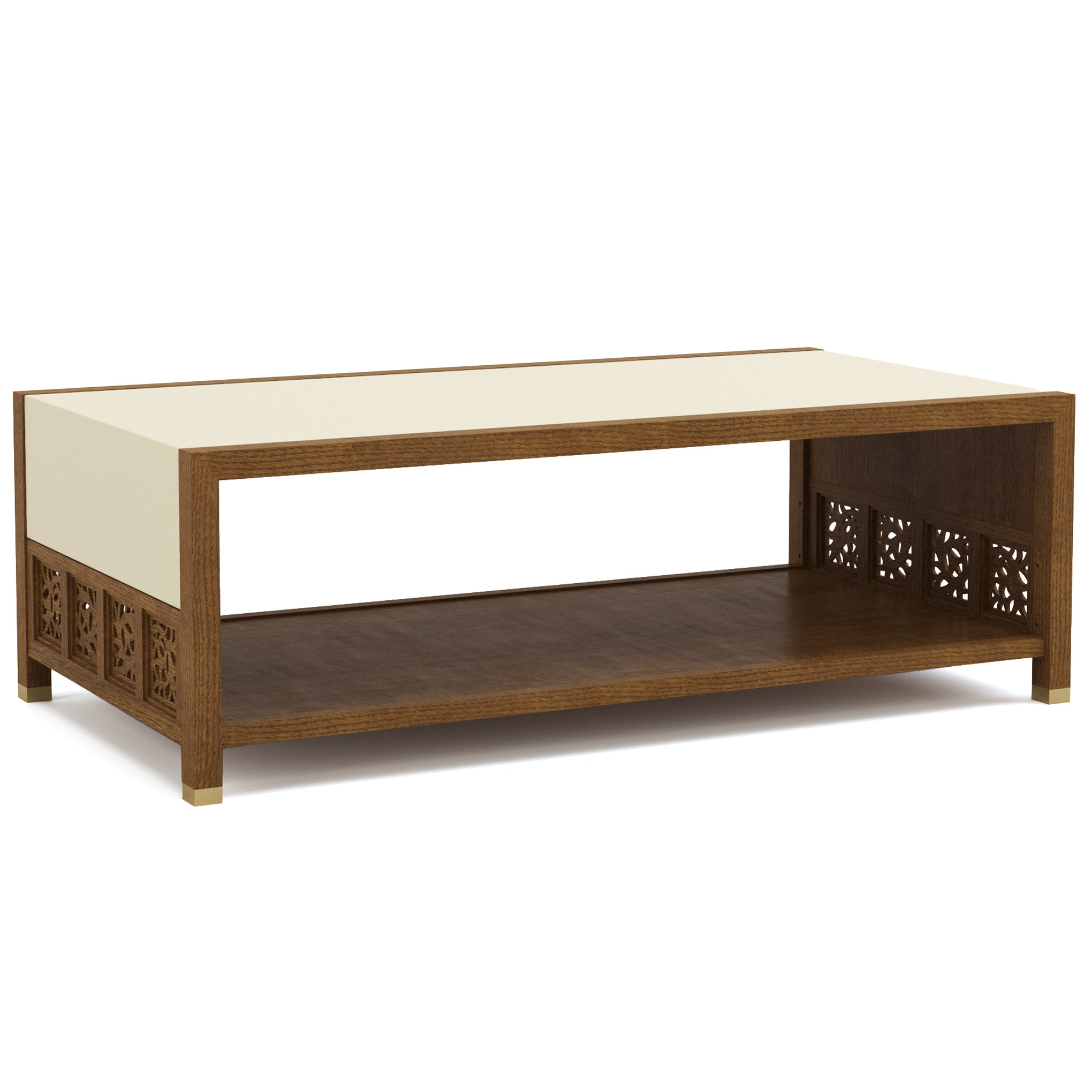 Stylish Surrey Hills Trellis Cocktail Table - Modern End Table for Living Room, Patio & Outdoor Decor - Perfect for Coffee, Books & Drinks